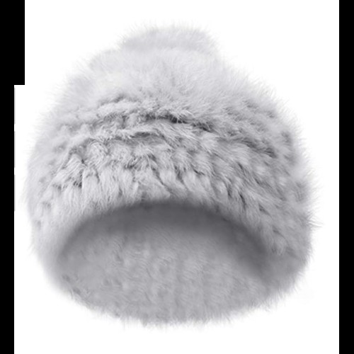 Winter Knitted Rabbit Fur Soft Beanie Hat