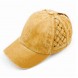 Washed ponytail baseball cap