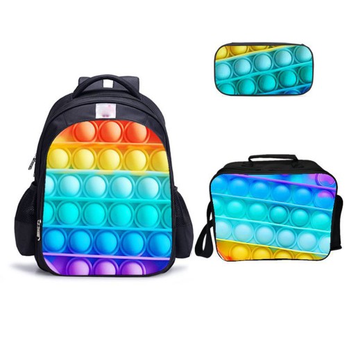 Rainbow-Pop-It School Bag Sets