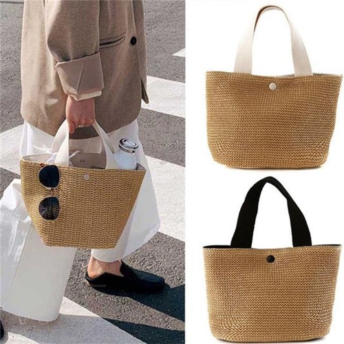 Casual Lightweight Travel Straw Beach Party Tote Bags