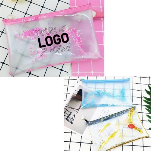 Floating Glitter Sequin Makeup Cosmetic Bags Pouch